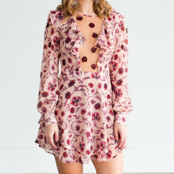 For Love And Lemons Dresses & Skirts - 🍒NWT🍒 FL&L FLORAL COCKTAIL DRESS M